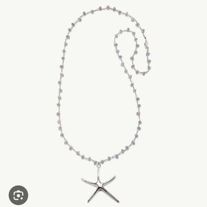 Tommy Bahama Silver Starfish Treasure Pendant Necklace In Sliver